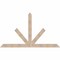 Ekena Millwork Saratoga Smooth Timber Gable Bracket, Douglas Fir, 96"W x 56"H x 3 1/2"D x 5 1/2"F, 14/12 Pitch GBW096X56X0406SAR00SDF - alternate 1